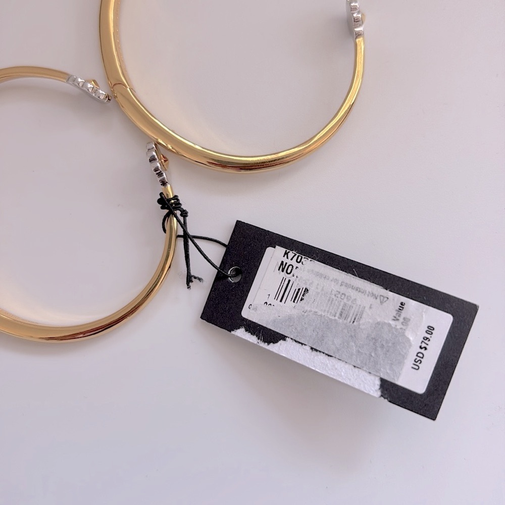 Lot of 2x NEW [kate spade] Spades & Studs Gold Metal Cuff Flower Bracelets - Picture 12 of 14